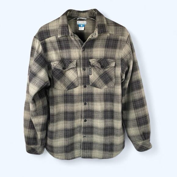 Columbia Men's Plaid Windward Rugged Shirt Jacket Shacket Fleece Lined large - Picture 1 of 6